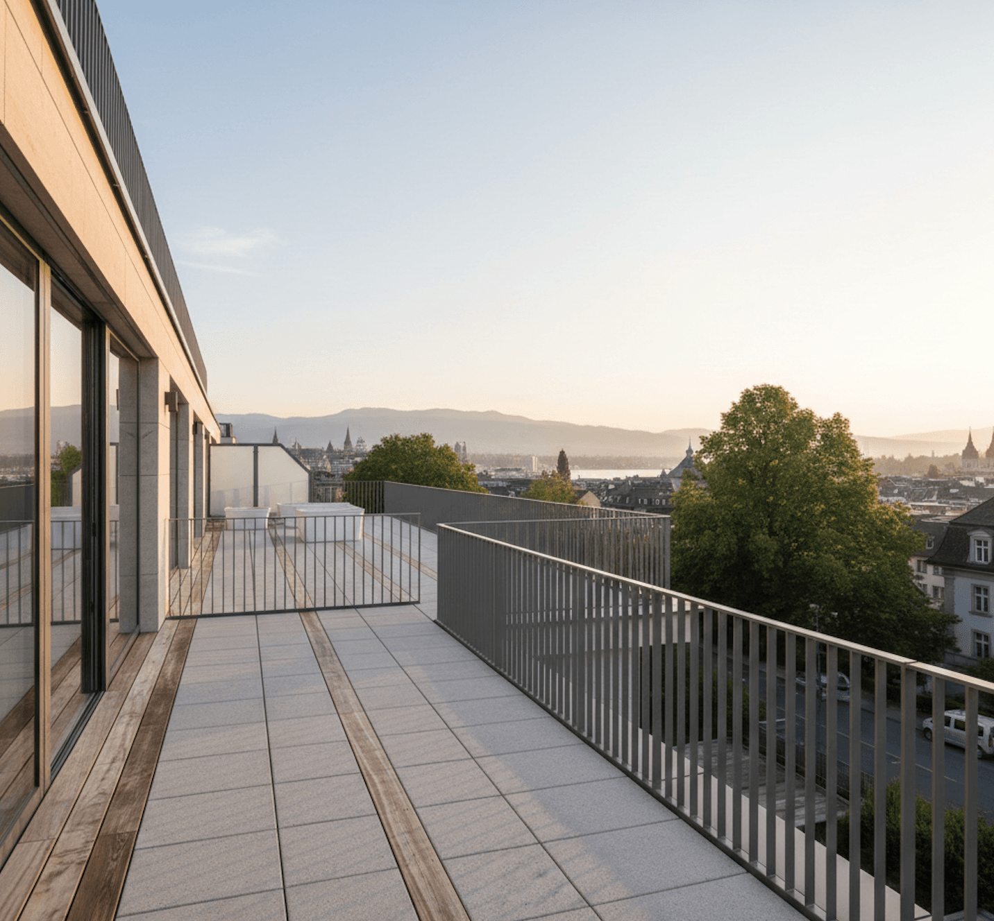 Balkonfassade nach dem Streichen