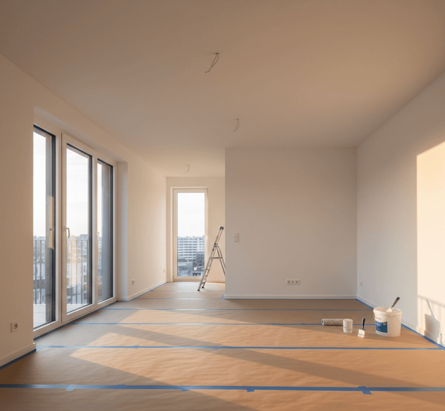 Heller Innenraum kurz vor Einzug