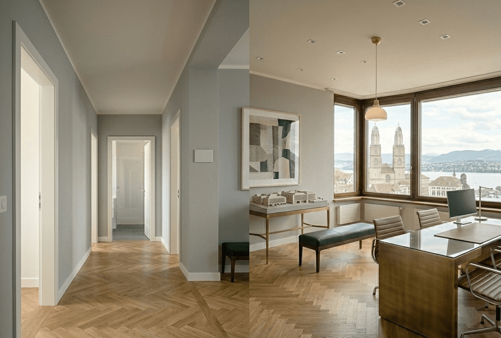 Besprechungsraum nach unterbruchsarmer Renovation