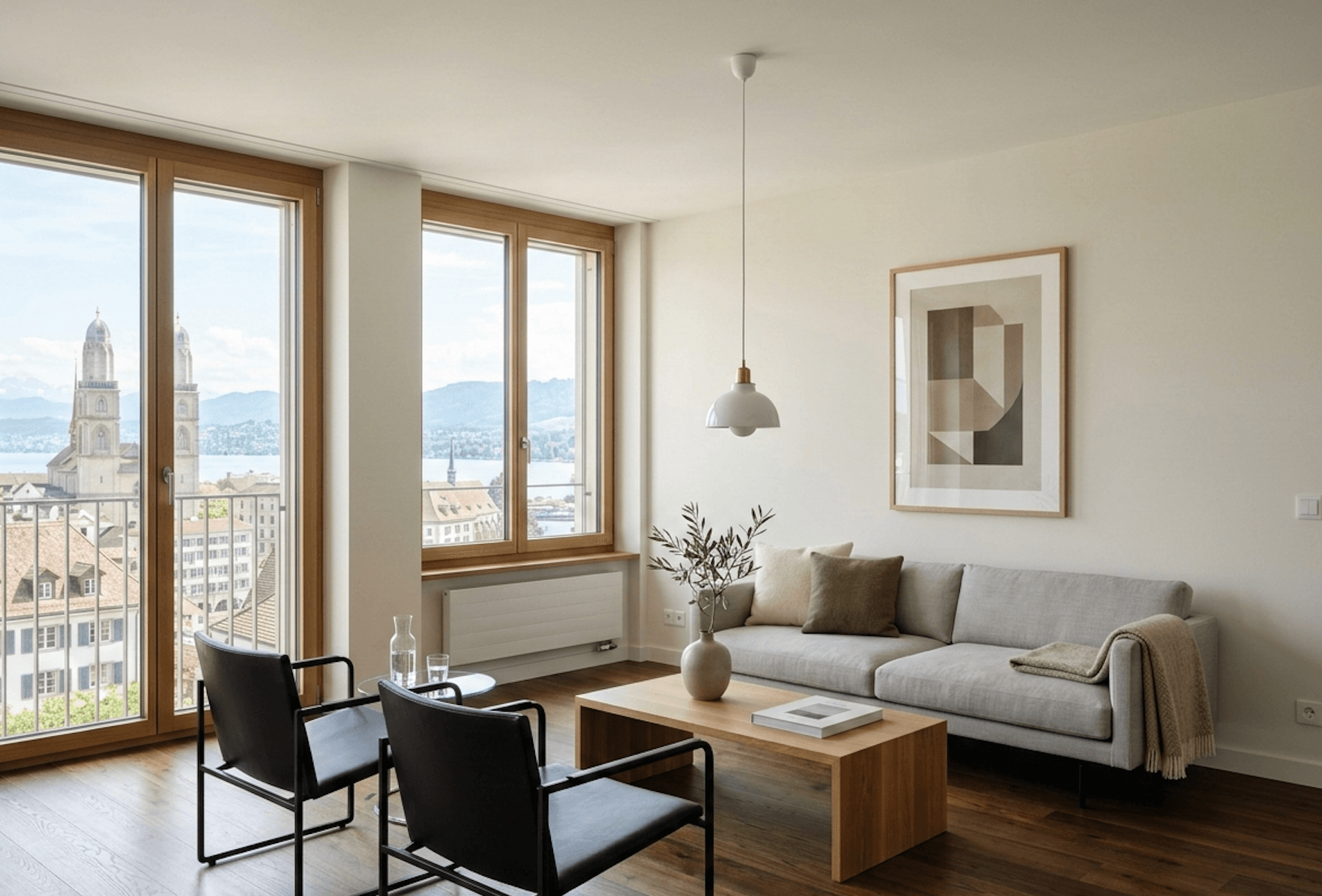 Wohnbereich vor Verkauf frisch gestrichen