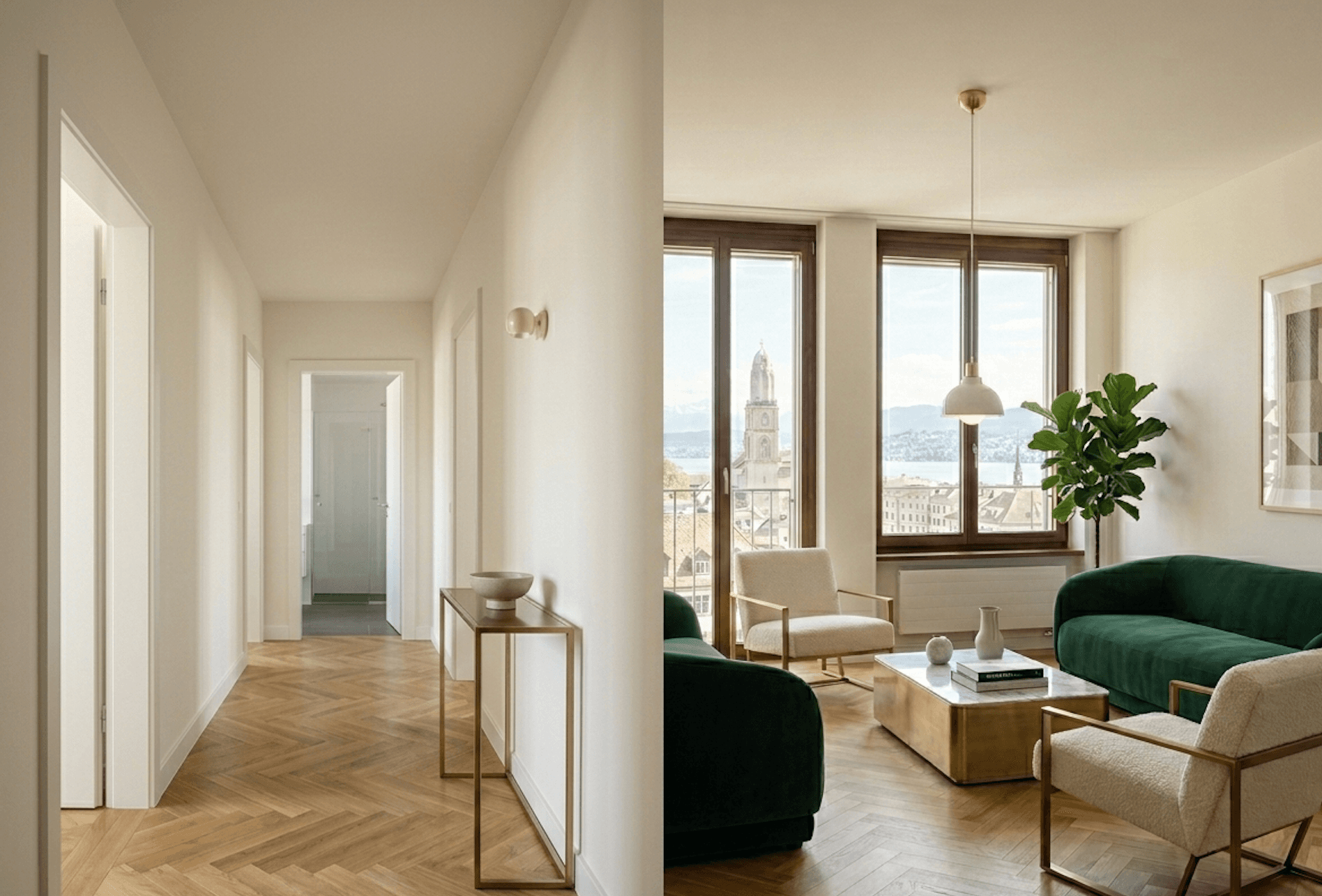 Sorgfältig vorbereitete Fläche für Verkaufsfotos